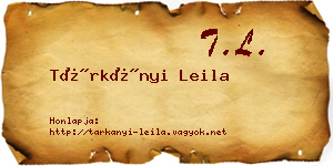 Tárkányi Leila névjegykártya